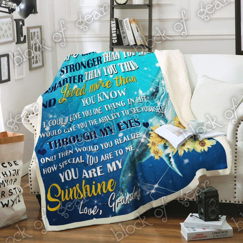 From Grandma To Beloved Granddaughter Sherpa Fleece Blanket