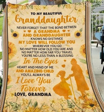From Grandma To Granddaughter Sherpa Fleece Blanket