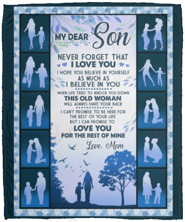 From Mom To Son Never Forget That I Love You Sherpa Fleece Blanket
