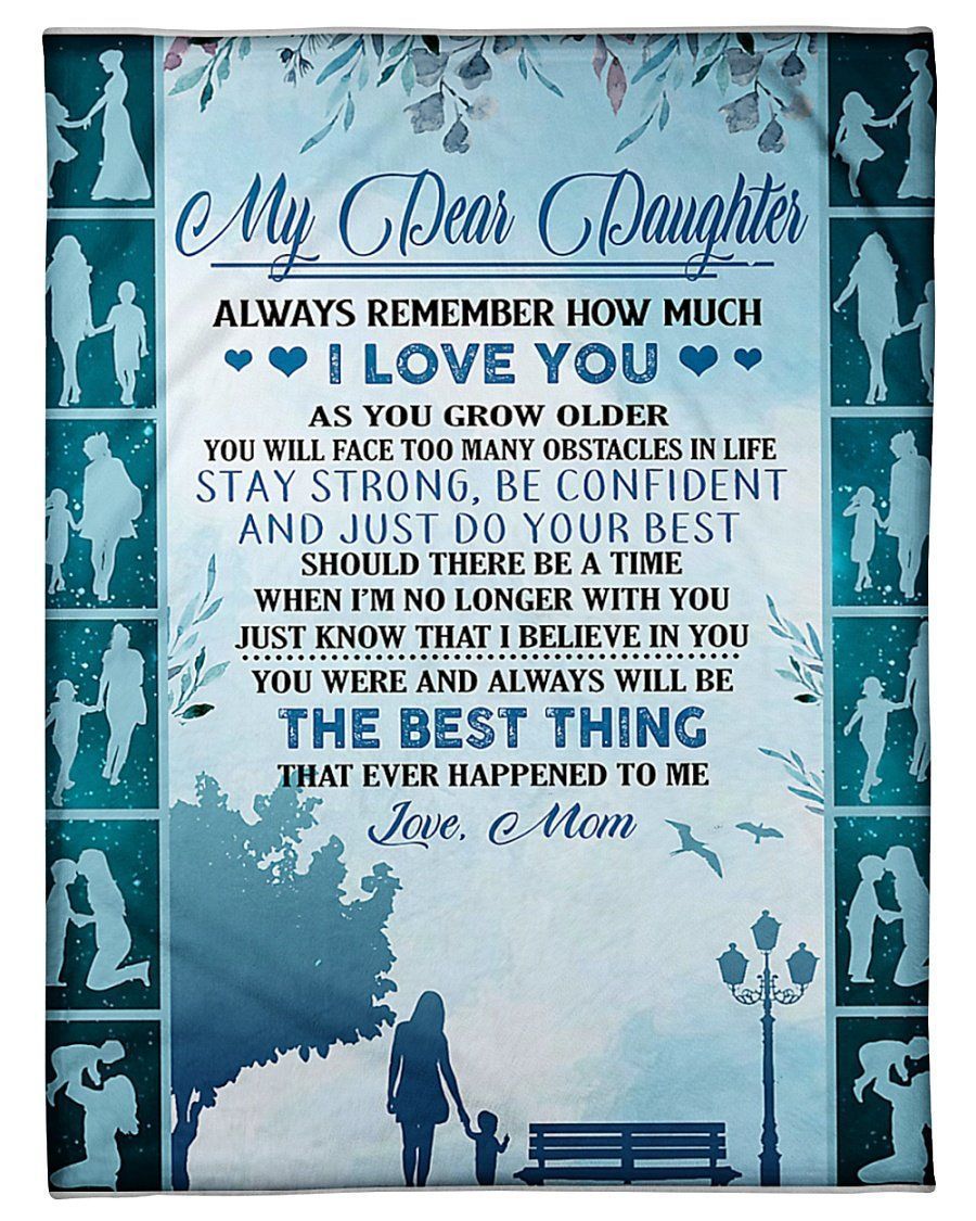 From Mom With Meaningful Words To Daughter Fleece Blanket