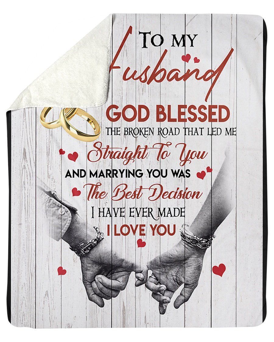 From Wife With Meaningful Words For Husband Fleece Blanket