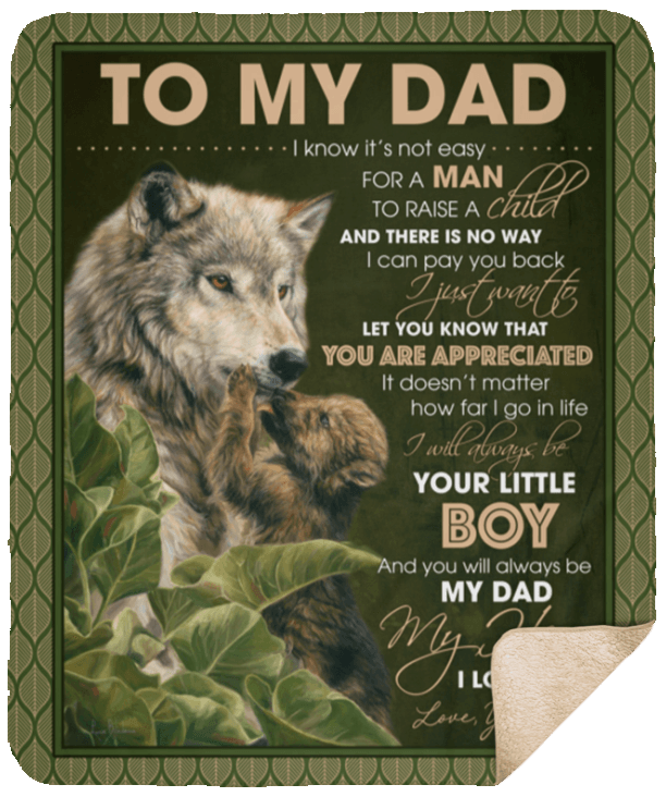 From Your Son To My Dad Sherpa Fleece Blanket