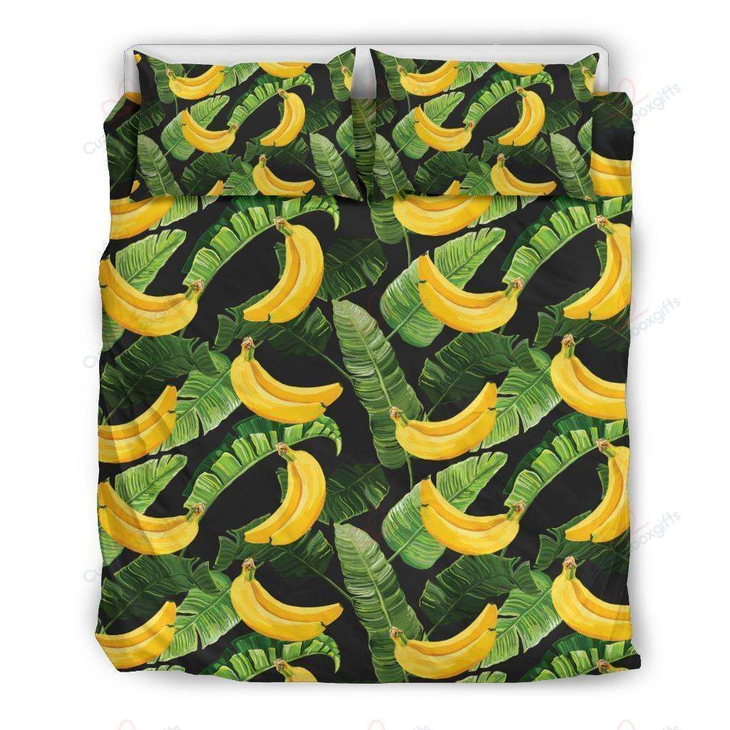 Fruit Banana Leaves Pattern Printed Bedding Set