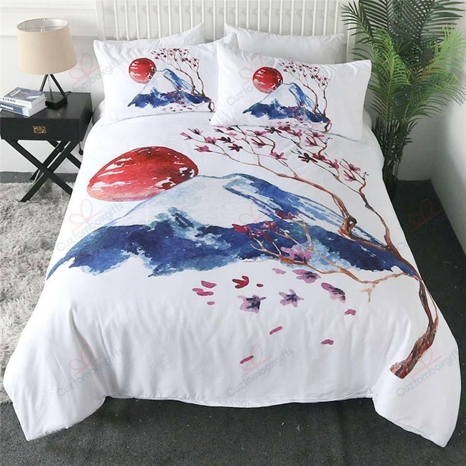 Fuji Flower Printed Bedding Set