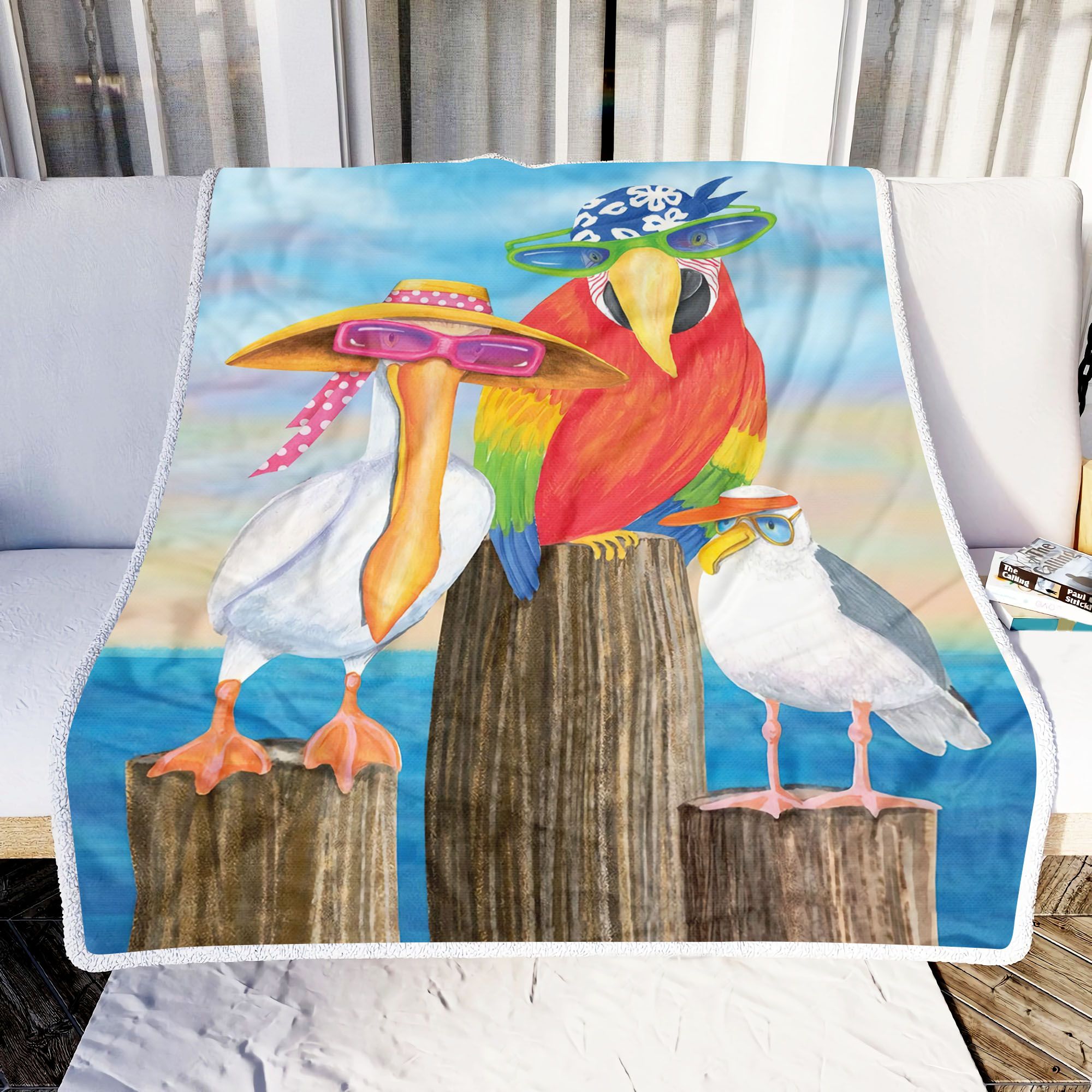 Funny Beach Art Fleece Blanket