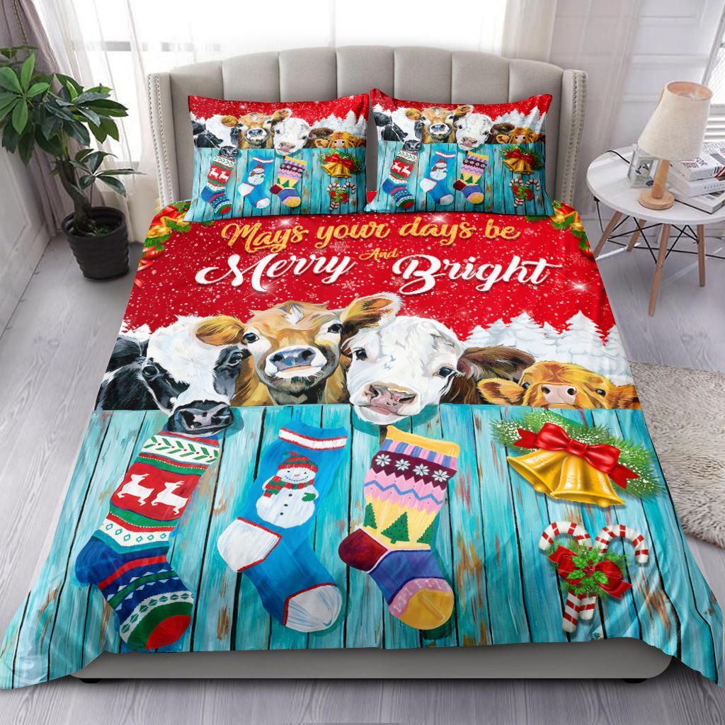 Funny Cows Christmas Bedding Set