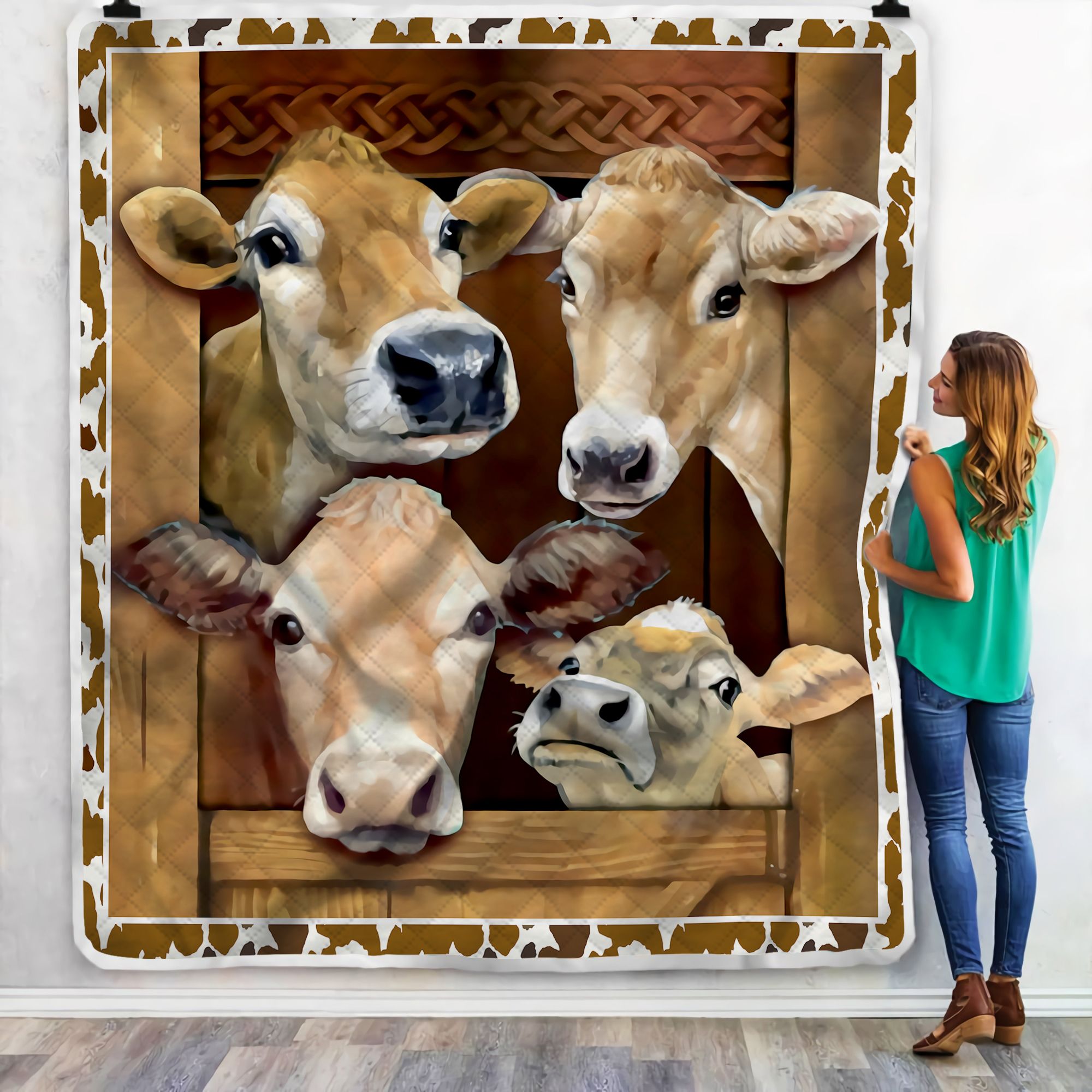 Funny Cows Fleece Blanket
