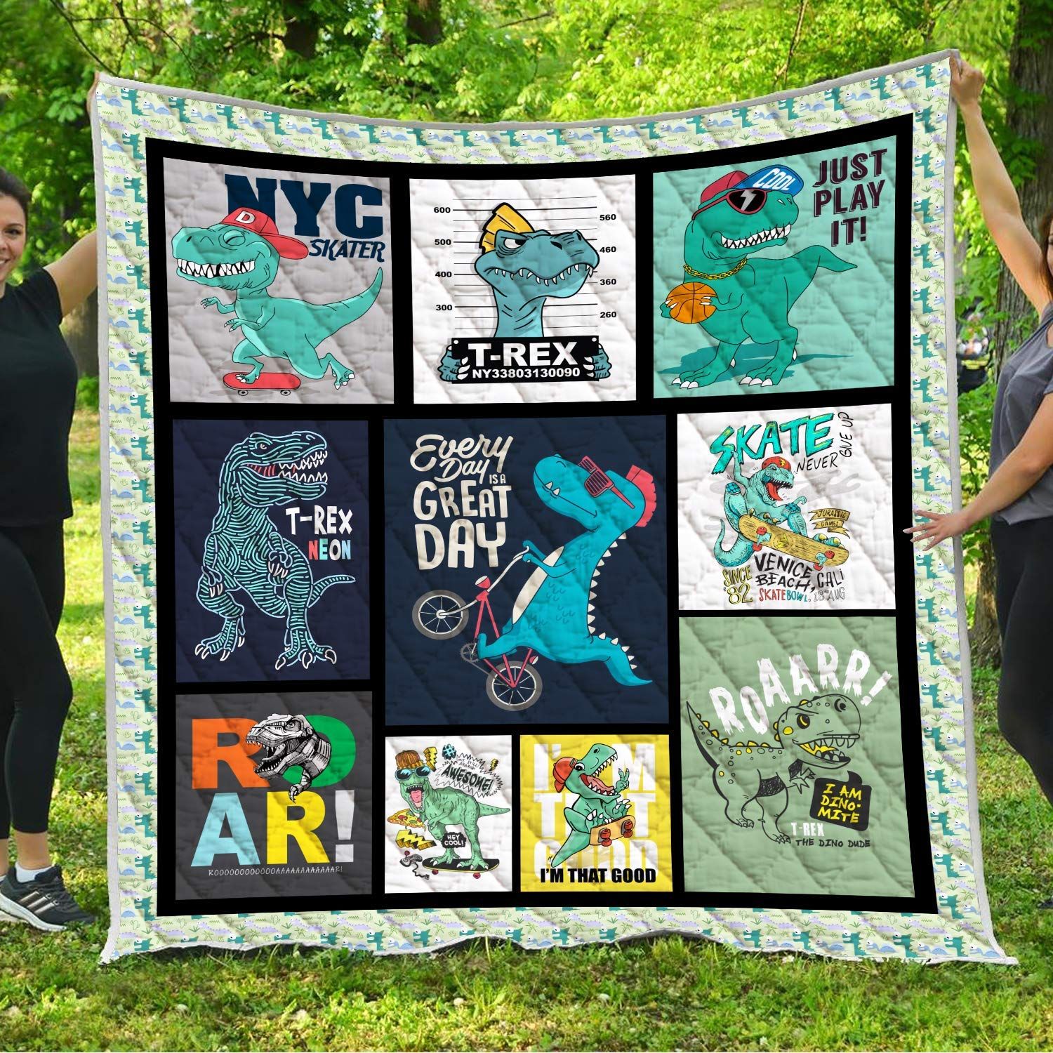 Funny Dinosaur Quilt Blanket DHC3101159LT
