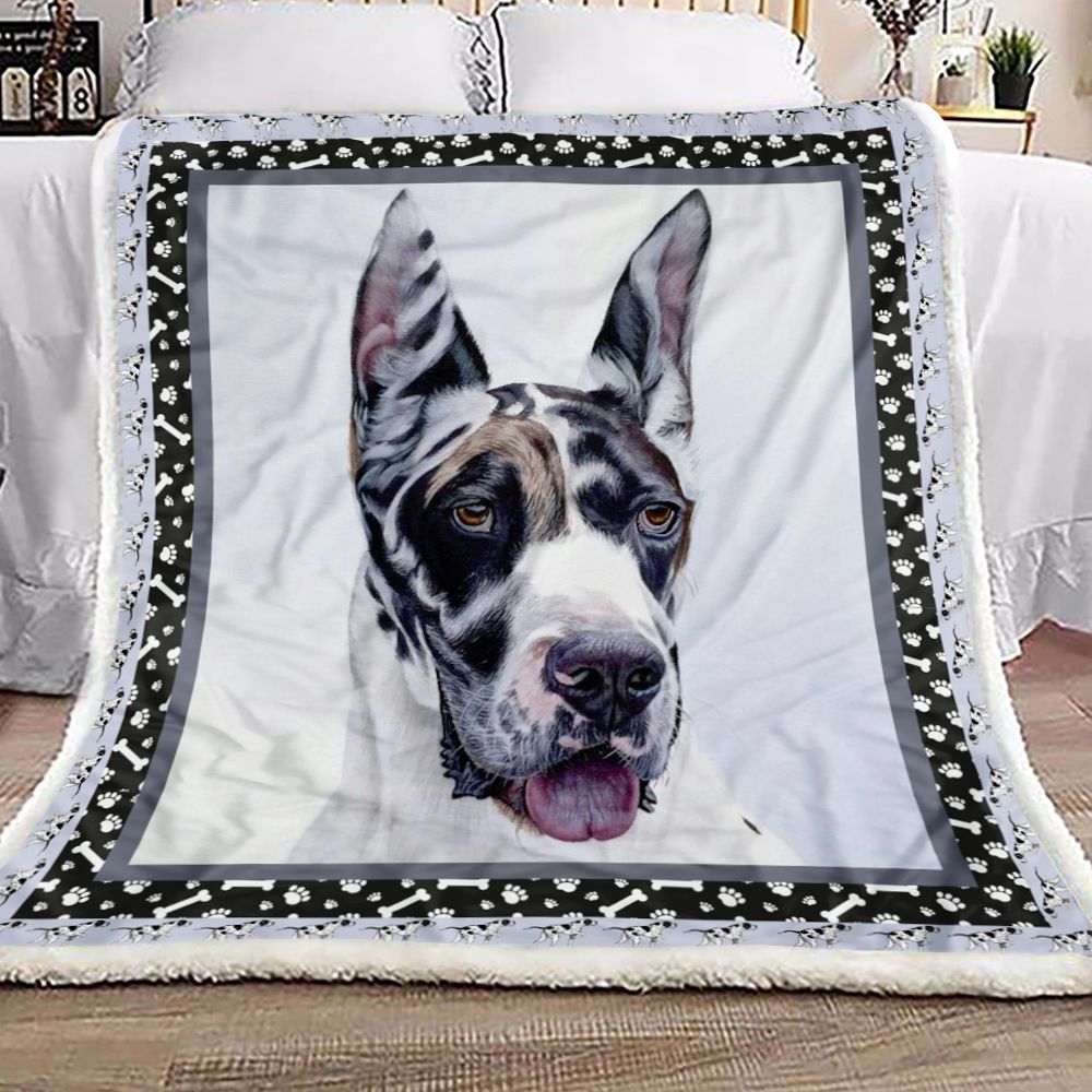 Funny Great Dane Fleece Blanket
