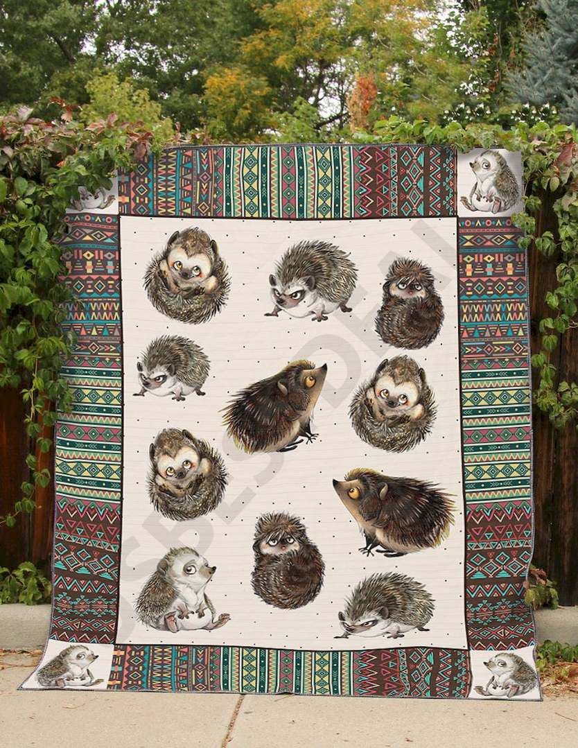 Funny Hedgehog Poses CLT140621 Quilt Blanket
