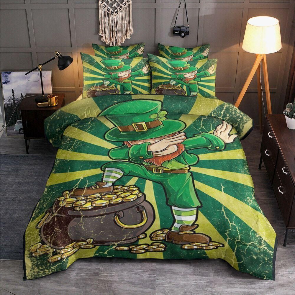 Funny Leprechaun Dabbing St Patrick’s Day Bedding Set