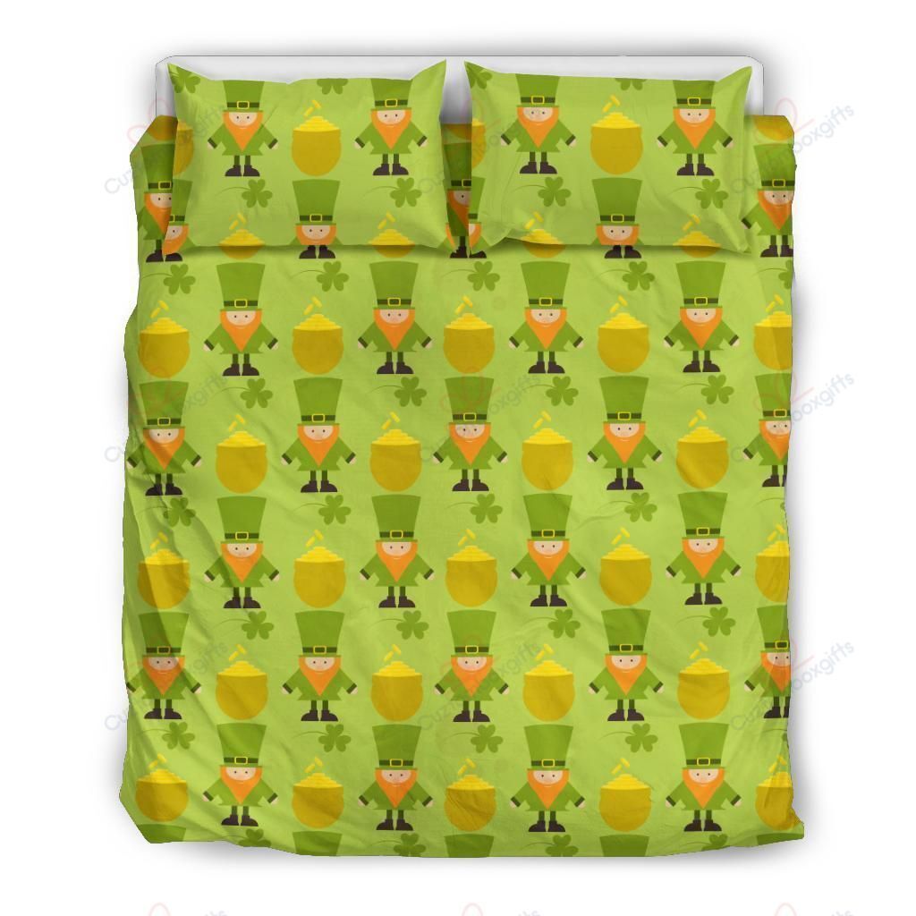 Funny Leprechaun With Pot Of Gold St Patrick’s Day Bedding Set