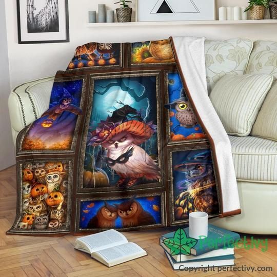 Funny Owl Sherpa Fleece Blanket