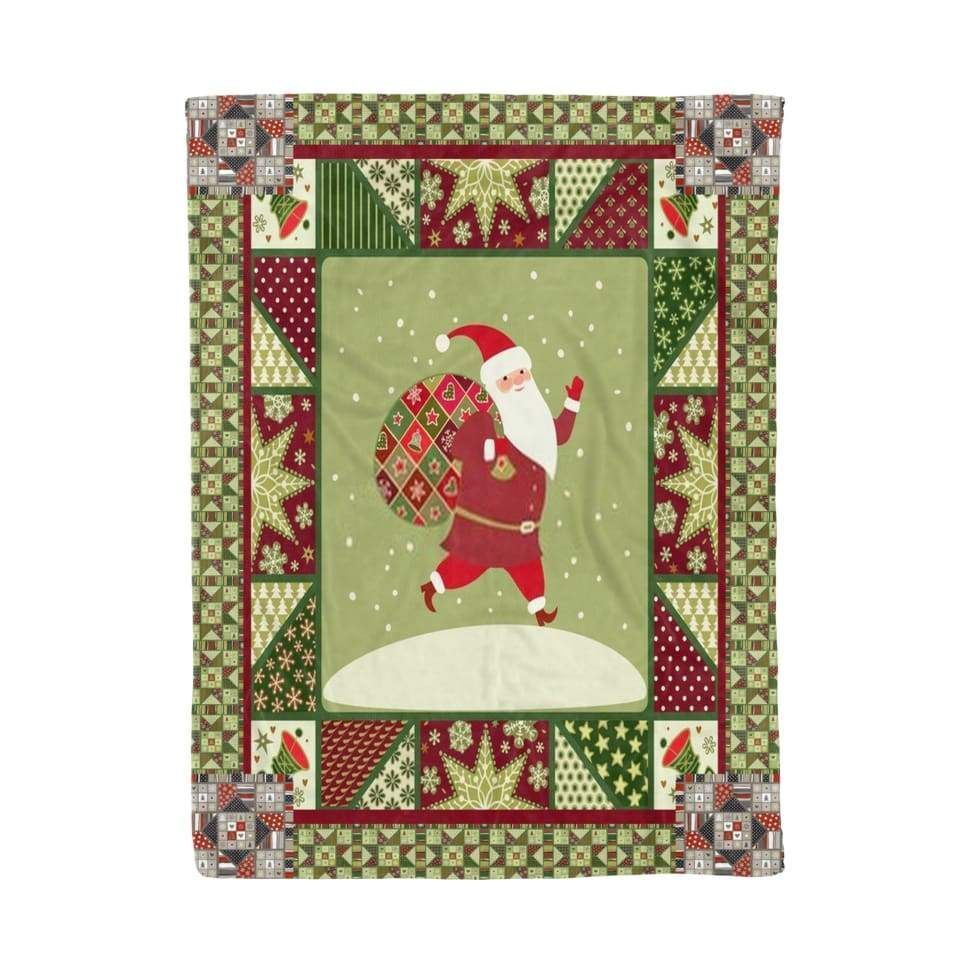 Funny Santa Claus Christmas Fleece Blanket