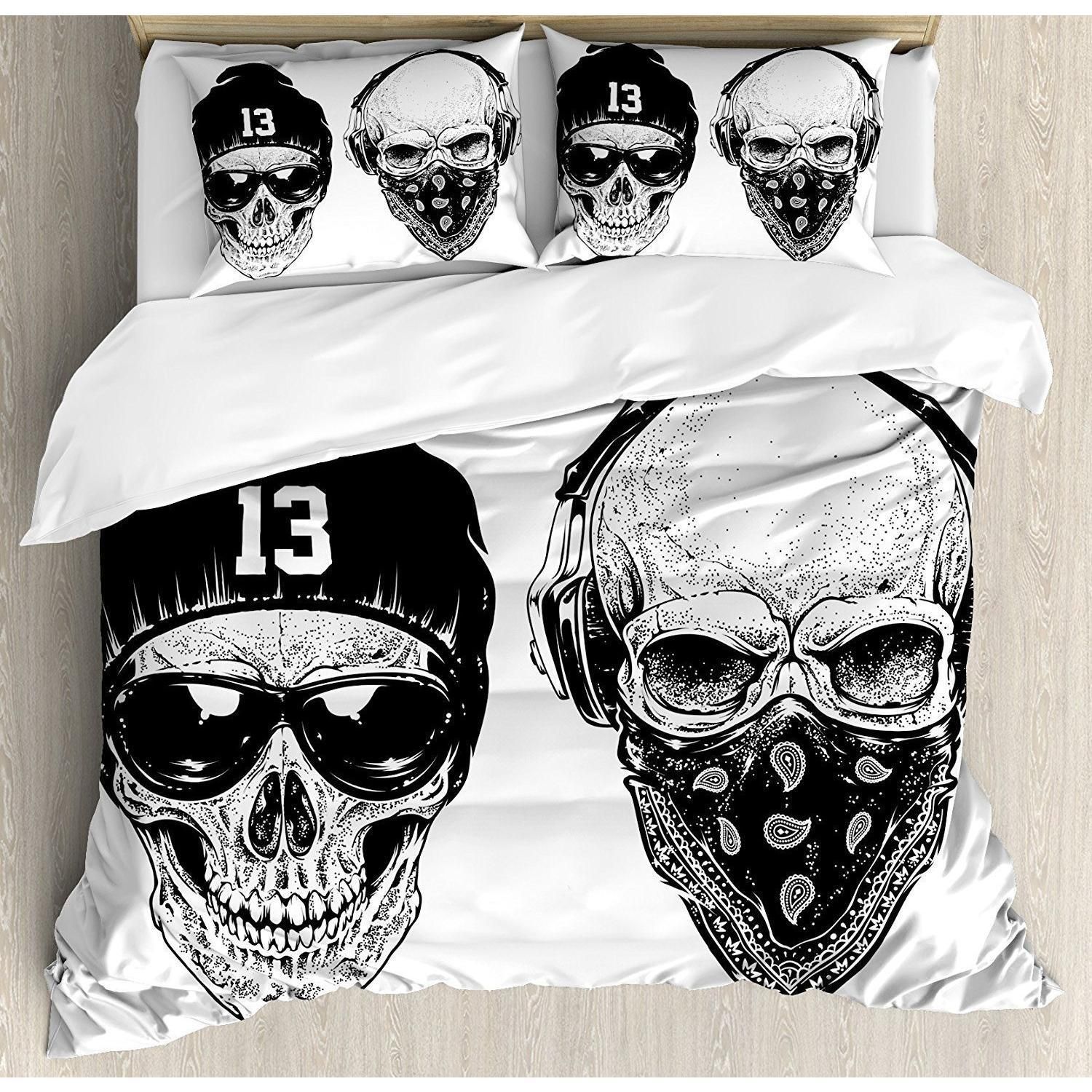 Funny Skull Street Gangs Bedding Set