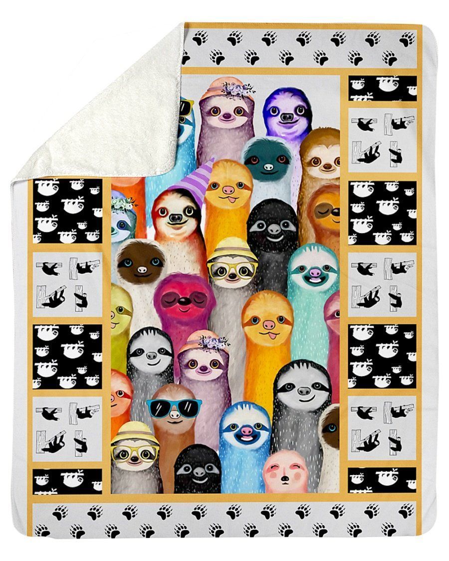 Funny Sloth Multi Gifts For Sloth Lovers Fleece Blanket
