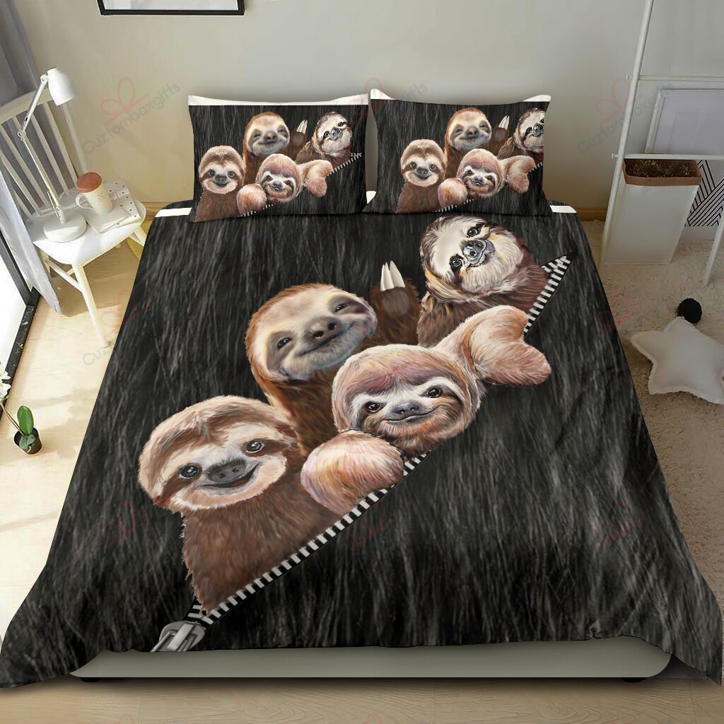 Funny Sloths Bedding Set