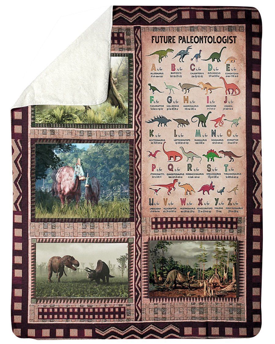 Future Paleontologist Alphabet Gifts For Dinosaur Lovers Fleece Blanket