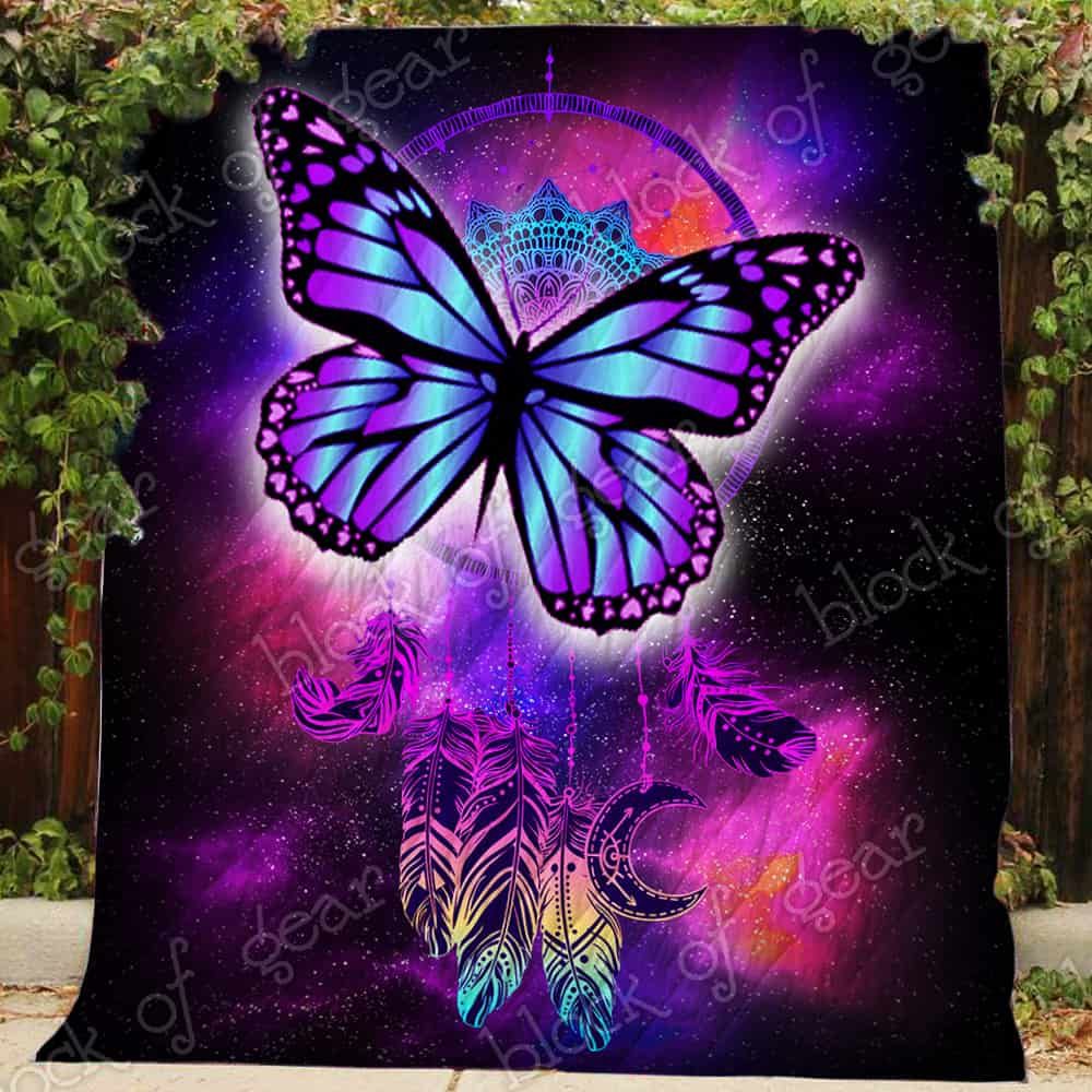 Galaxy Butterfly CL19100351MDQ Quilt Blanket