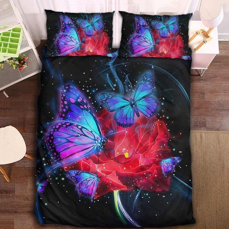 Galaxy Butterfly Collection Printed Bedding Set