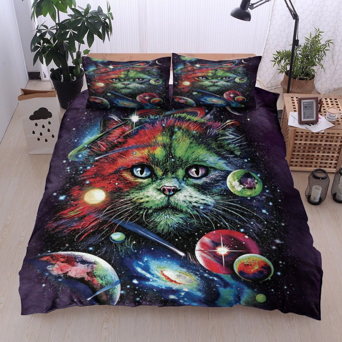 Galaxy Cat Bedding Set