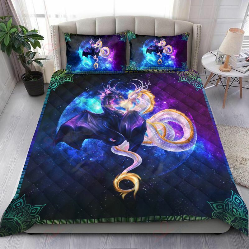 Galaxy Dragon Art Bedding Set