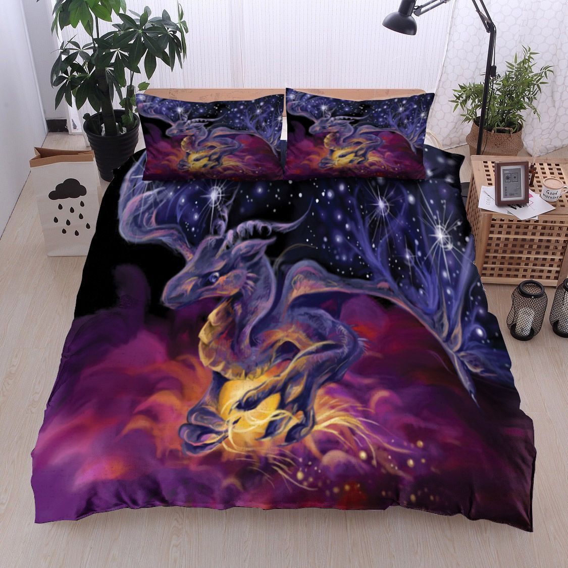 Galaxy Dragon Bedding Set