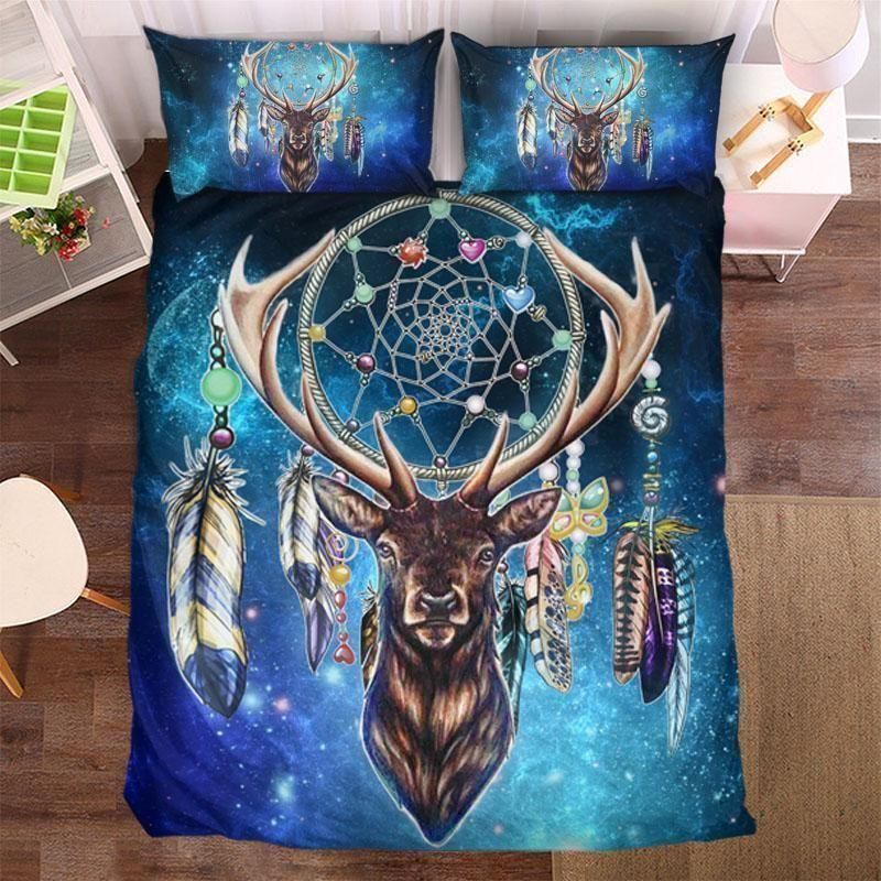 Galaxy Dreamcatcher Deer Printed Bedding Set
