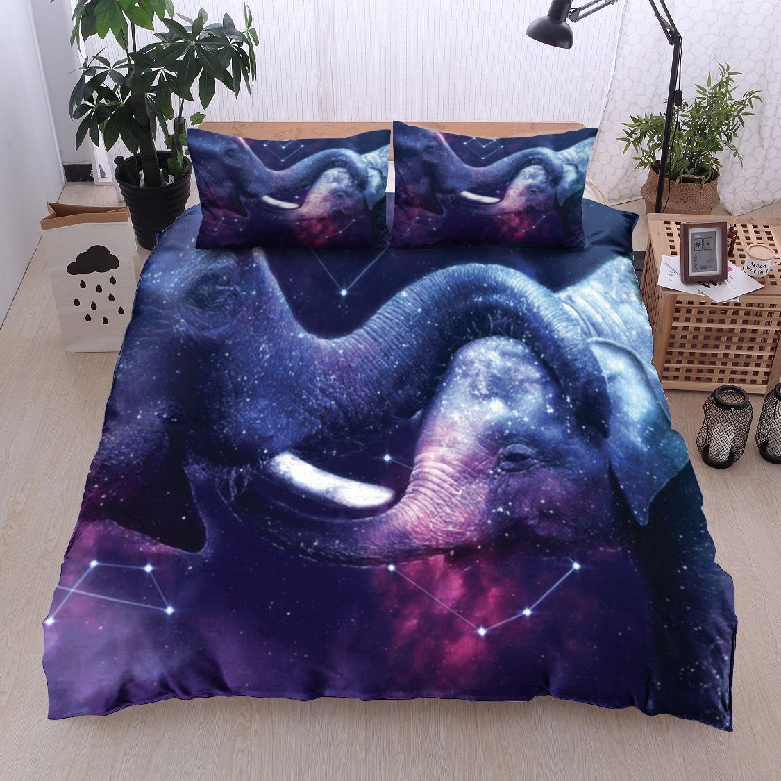 Galaxy Elephant Bedding Set