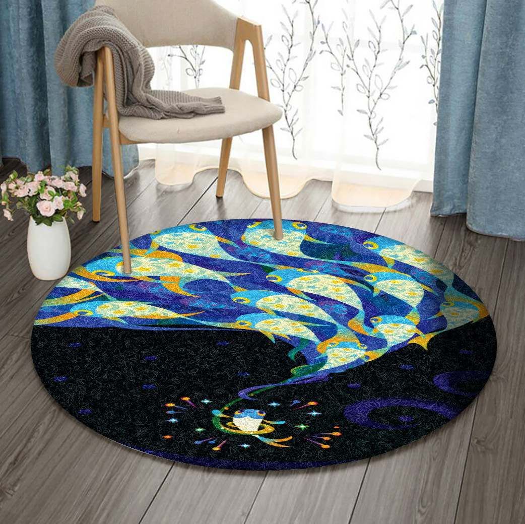 Galaxy Fish Round Carpet