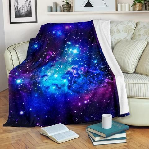 Galaxy Sherpa Fleece Blanket