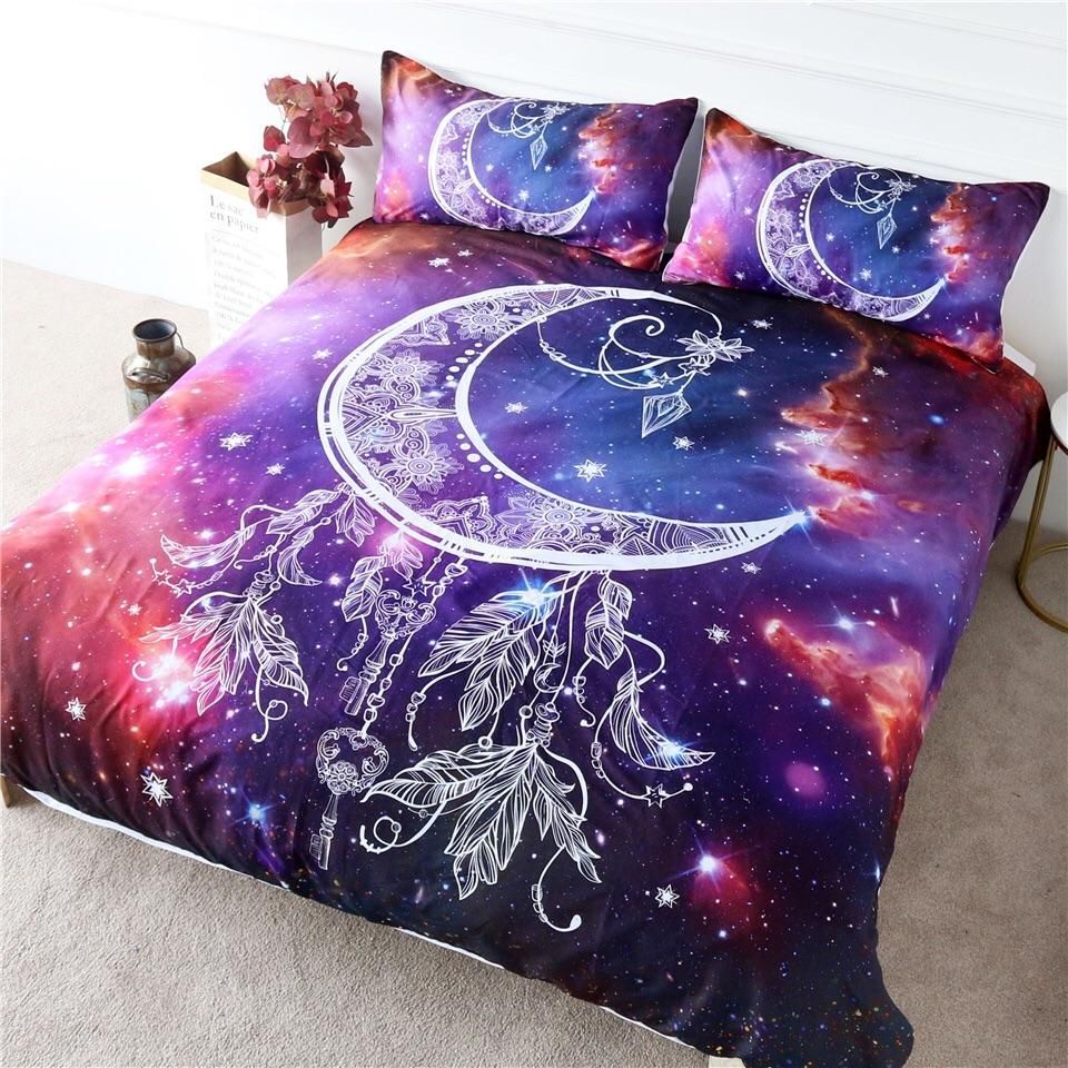 Galaxy Moon Dreamcatcher Bedding Set