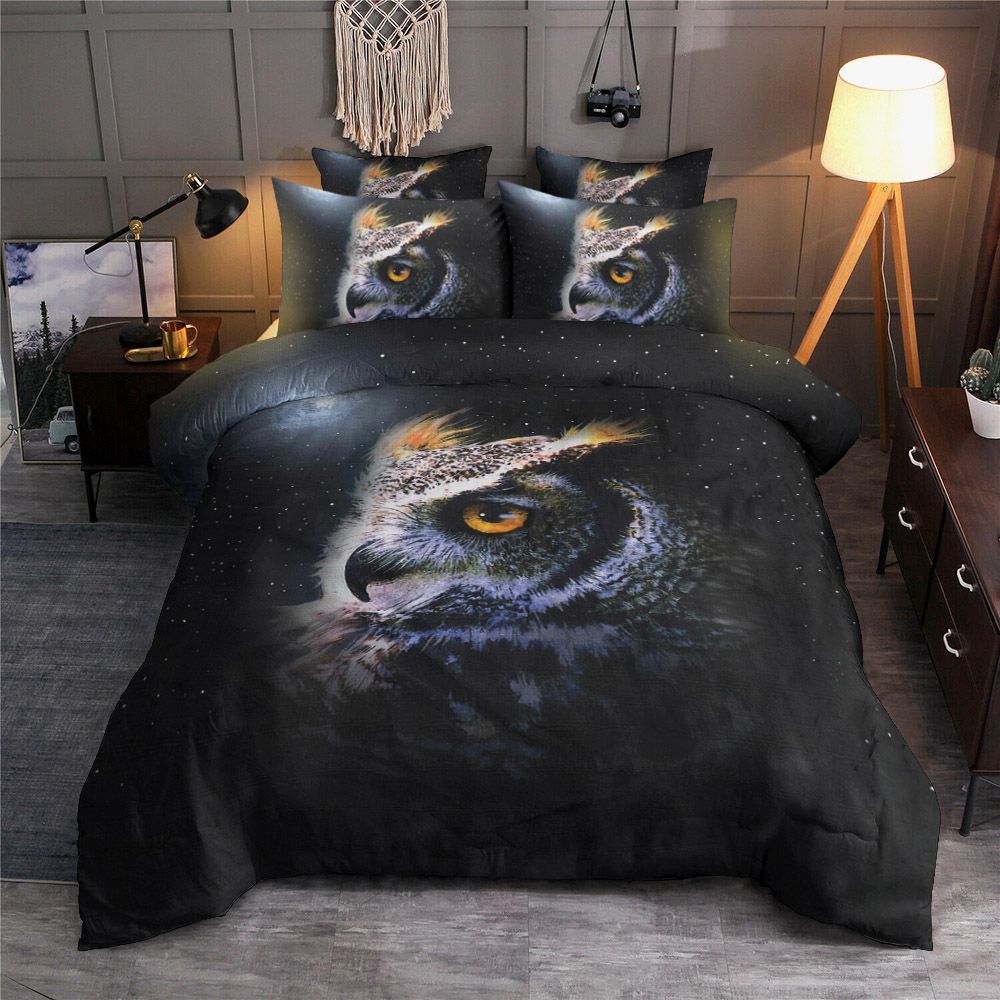Galaxy Owl Bedding Set