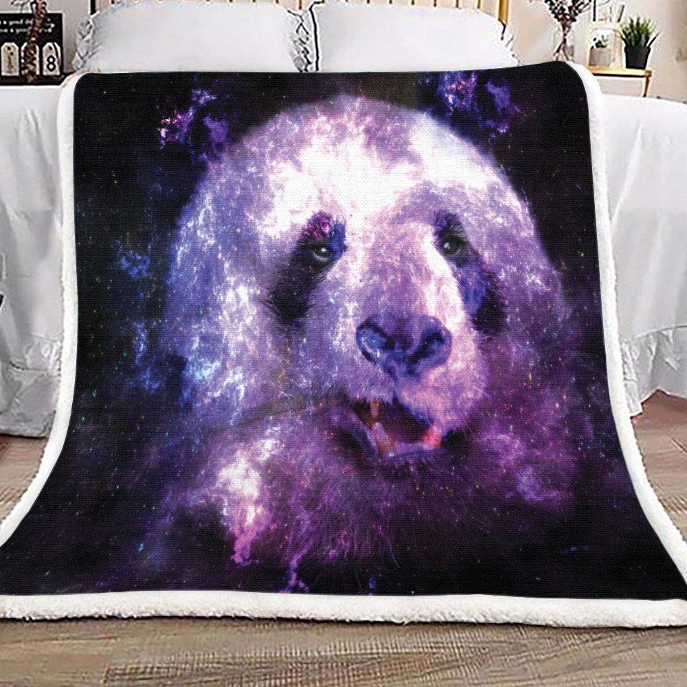 Galaxy Panda Sherpa Fleece Blanket