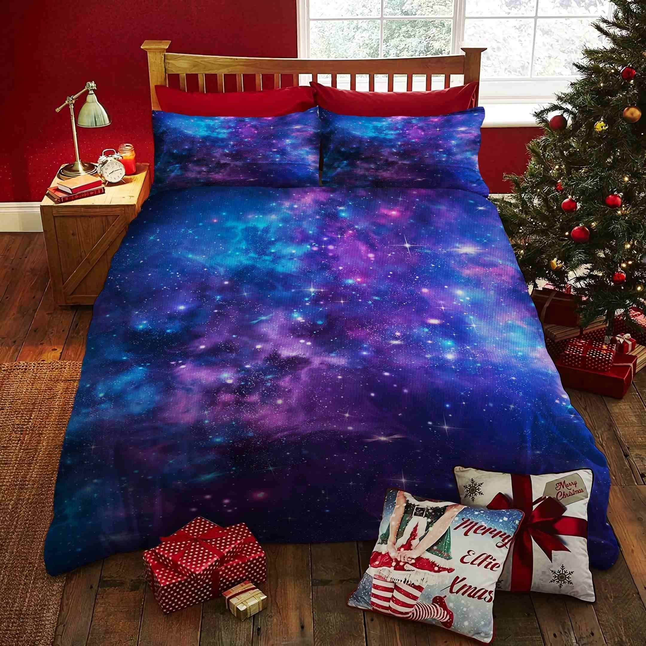 Galaxy Purple Bedding Set