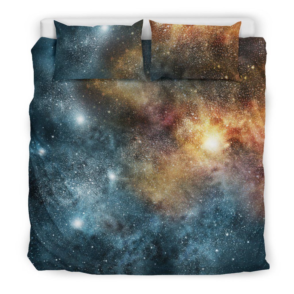 Galaxy Space Blue Stardust Cool Design Comfortable Bedding Set