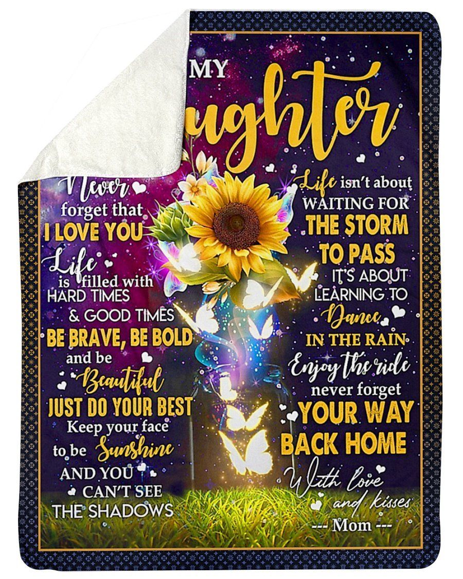 Galaxy Sunflower Enjoy The Ride Fleece Blanket Sherpa Blanket