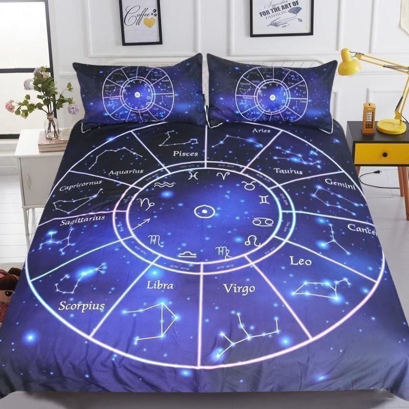 Galaxy Twelve Constellations 3D  Bedding Set