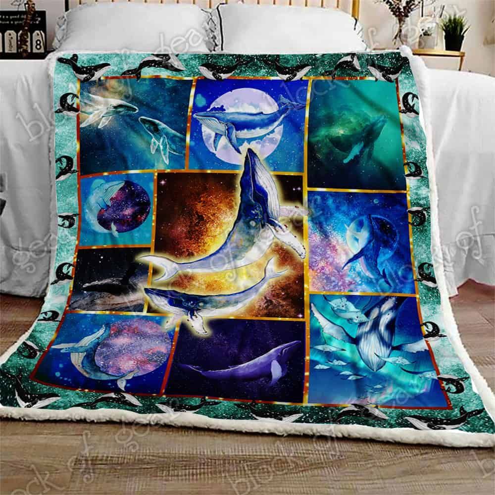 Galaxy Whale Fleece Blanket