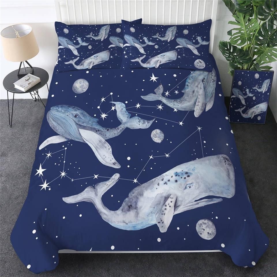 Galaxy Whales Bedding Set