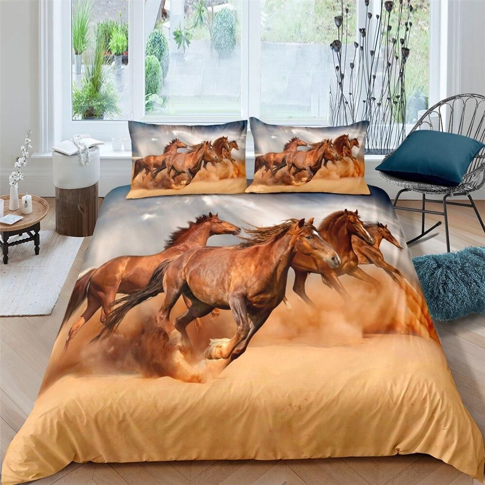 Galloping Horses Running Bedding Set