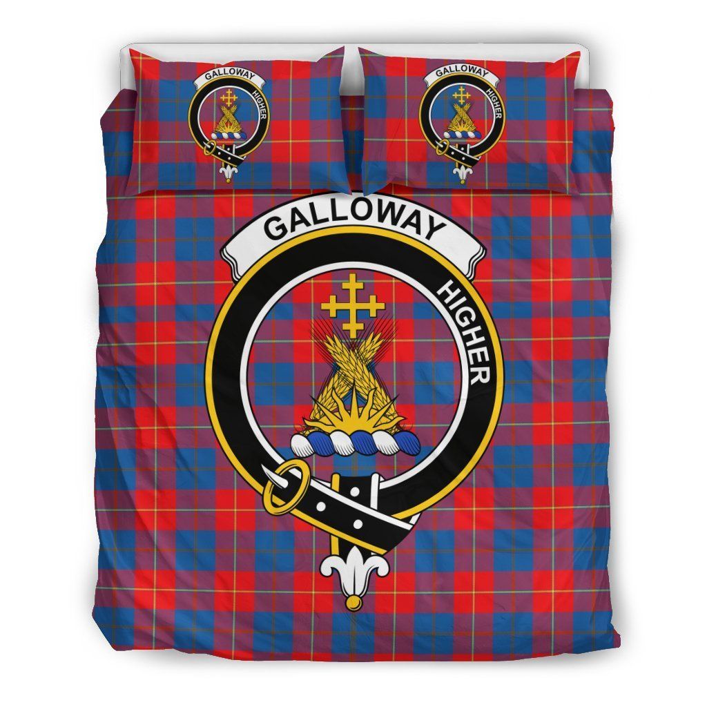 Galloway Red Clan Badge Tartan Bedding Set