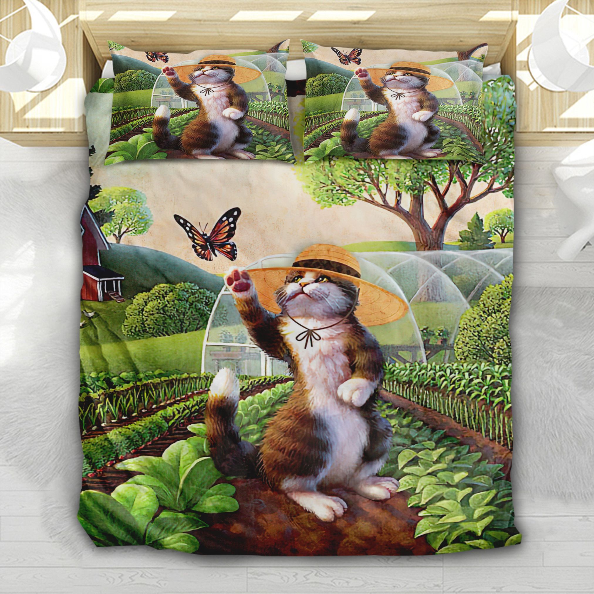 Garden And Cats Bedding Set