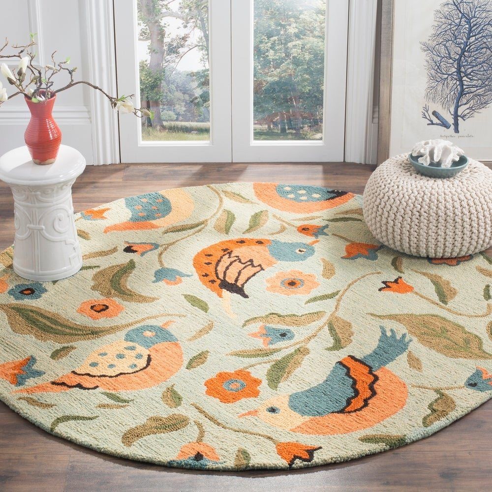 Garden Bird Round Carpet