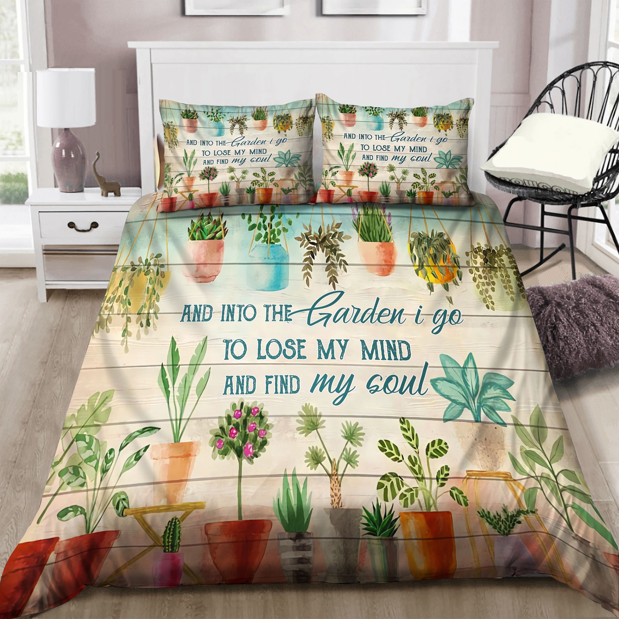 Garden I Go To Lose My Mind Bedding Set