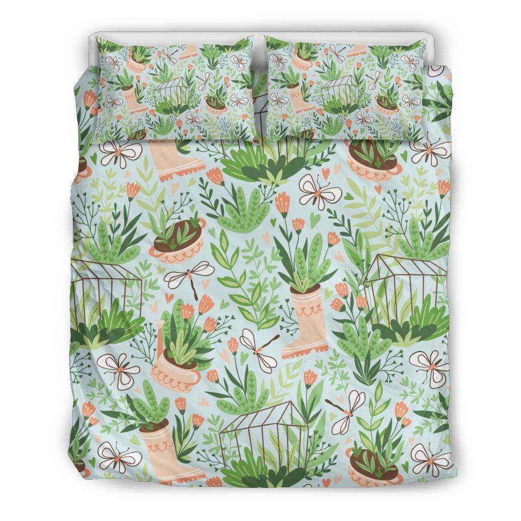Gardening Pattern Print Design Bedding Set