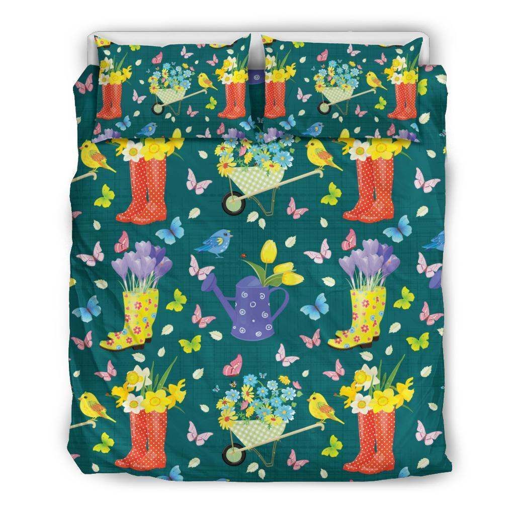Gardening Pattern Print Design Bedding Set