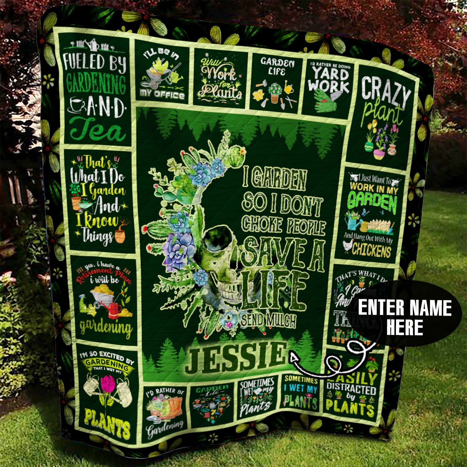 Gardening Personalized Quilt Blanket BBB040626SM