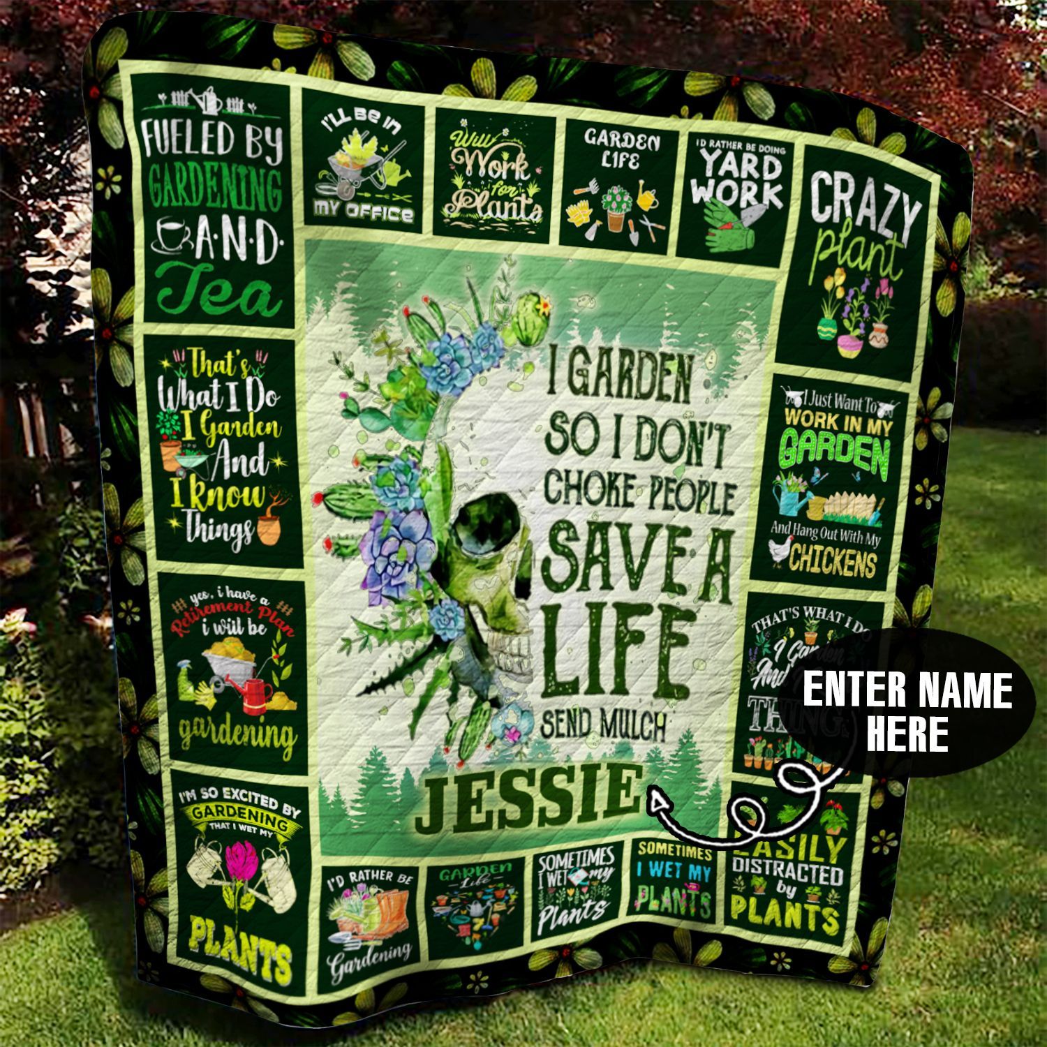 Gardening Personalized Quilt Blanket BBB040627SM