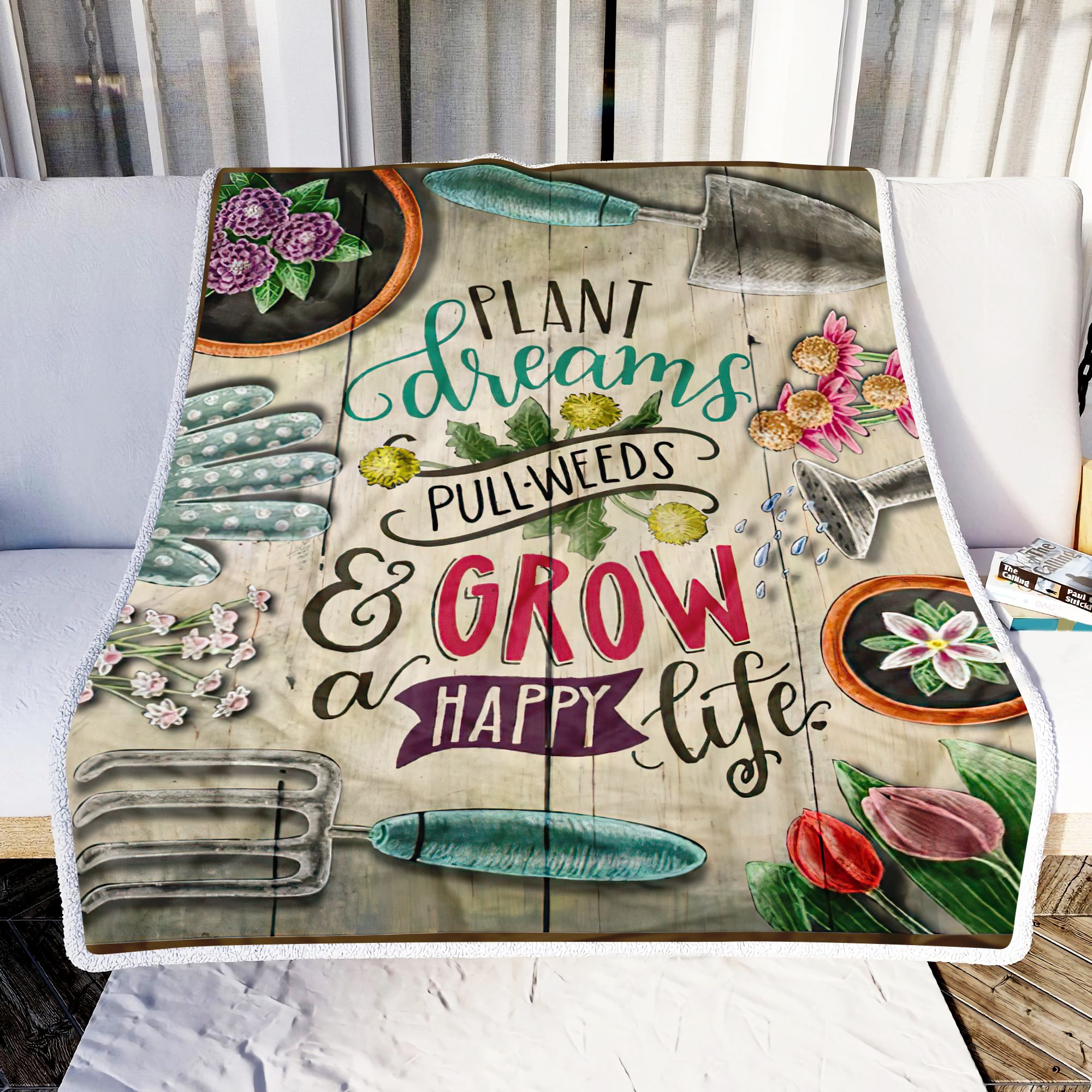 Gardening Plant Dream Fleece Blanket